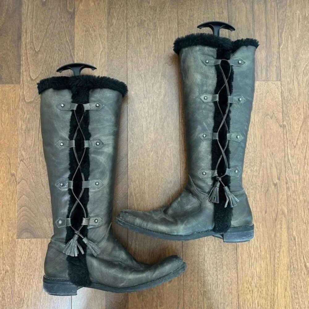 Aqua Italia Knee High Waterproof Fur Lined Boots Size 11